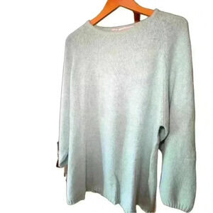 Vintage Teal HIGH ENERGY By De Rotchild Angora/Silk Sweater Women's Size M‎